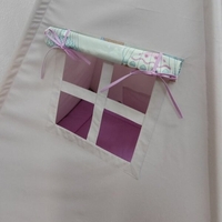 Едноцветна палатка в лилаво за момиче с дебело килимче - Въздушни балони и лила