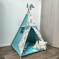 Едноцветна палатка в тюркоаз - 