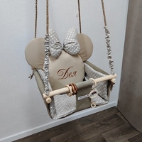 Бебешка люлка Мини Маус - сивкаво бежово