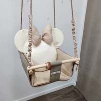 Бебешка люлка Мини Маус - екрю и бежово