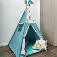 Едноцветна палатка в тюркоаз - 