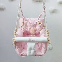 Луксозна бебешка люлка в светло розово