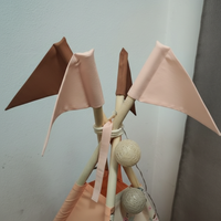 Едноцветна палатка в цвят праскова с килимче на квадратчета - 