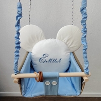 Бебешка люлка Мики Маус - синьо и бяло