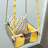 Бебешка стандартна люлка - Жълти ромбове