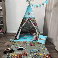 Детска палатка за момче, с дълго килимче - 