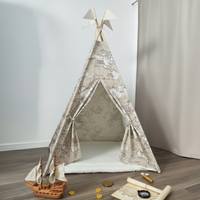 Едноцветна палатка с дебело килимче - „Световна карта“