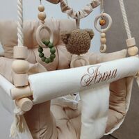 Луксозна бебешка люлка в бежово