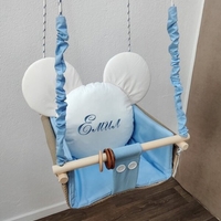 Бебешка люлка Мики Маус - синьо и бяло