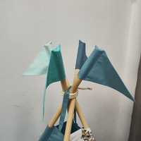 Едноцветна палатка в тюркоаз - 