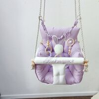 Луксозна бебешка люлка в лилаво
