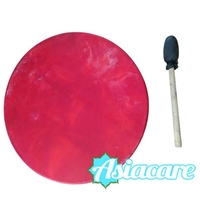 Голям червен шамански ритуален тъпан, барабан 55 см