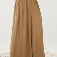 Camel Sleeveless Shirt Set