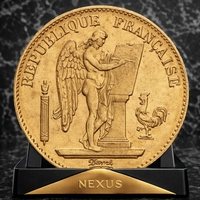 Златна монета 20 френски франка – Франция (Génie / Angel) 1876