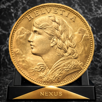 Златна монета Swiss 20 Francs “Helvetia” (7.32 г) 1916