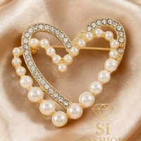 Брошка„Pearl Heart Elegance“