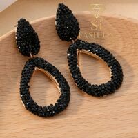 Обеци„ Black Crystal Teardrop Royale“