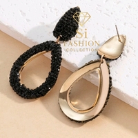 Обеци„ Black Crystal Teardrop Royale“