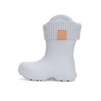 Детски каучукови ботуши за дъжд и сняг с подвижен чорап DD Step Сиви