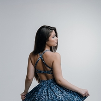 Синя спортна пола леопард - BLUE OBSESSION