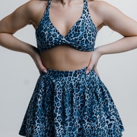 Синьо спортно бюстие леопард - BLUE OBSESSION