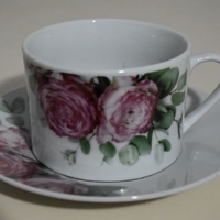 Сервиз за капучино с роза