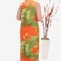 РОКЛЯ LOBARES ОРАНЖЕВО ЗЕЛЕНА