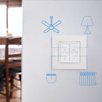 Shelly Wall Switch with 4 Buttons White