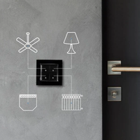 Shelly Wall Switch with 4 Buttons Black