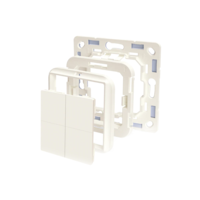 Shelly BLU Wall Switch 4 + Busch-Jaeger Adapter