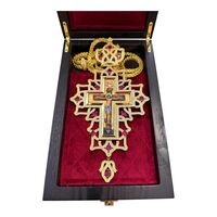 Архирейски нагръден кръст с емайл и декоративни камъни