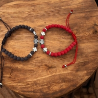 Православни гривни с кръстове – черна и червена Agia Pantanassa