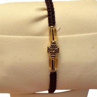 Православна плетена гривна с кръст