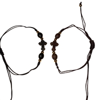 Ръчно изработена гривна с дървен кръст