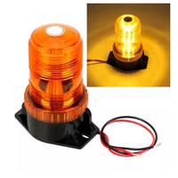 LED Лед Сигнална Аварийна Лампа Маяк Буркан 130mm x 74mm, 12V - 24V, 30 SMD Диода За Трактор, Електрокар, Мотокар, Селскостопански Машини и др.