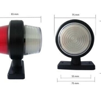 Комплект от 2 броя 12-24V ЛЕД LED Диодни Странични Маркери Рогчета Светлини неон ефект За Камион Ремарке Каравана Кемпер АТВ бяло-червено