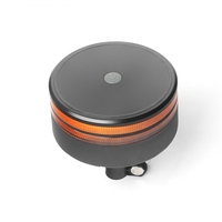 25W LED ЛЕД Аварийна Сигнална Лампа Маяк Буркан Двуредов с 50 Диода Оранжева Жълта 12V - 24V за монтаж на тръба