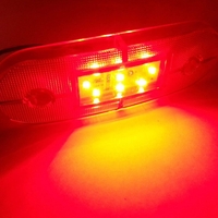 12V ЛЕД LED Червен дииоден маркер габарит токос със 9 светодиода за ремарке бус ван каравана платформа и др.