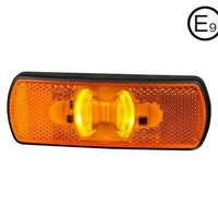 LED Светодиоден Мигач, Габарит, Маркер, Оранжев, Вграден Рефлектор, Е-Mark, Водоустойчив, 12V-24V