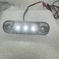 LED Диоден Габарит Маркер бял с тъмно опушено стъкло Е-Mark 12V-24V с 30см кабел