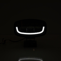 Универсален LED диоден халоген с DRL дневни светлини бяло/жълто и аварийна сигнална блиц оранжева светлина 12-24V 3500 лумена