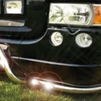 LED Светодиоден Габарит, Маркер, Токос, С Гума, Бял Цвят, Овален, Е-Mark, 24V, 7,5 см
