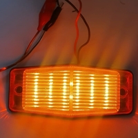 LED Лед Диодна лампа с оранжева аварийна блиц светлина мигаща 12V - 24V за Пътна помощ Селскостопански Машини платформа и Др.
