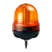 LED ЛЕД Аварийна Сигнална Лампа Маяк Буркан Оранжева Жълта 12V - 24V за трактори комбайни репатраци снегорини аварийни автомобили и др. Е-Mark E9