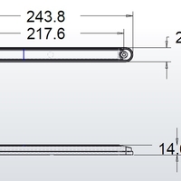 LED Светодиоден Габарит, Неон Ефект, Маркер, Червен, 12 LED, 12V-24V, 24 см