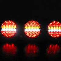 Комплект 12V - 24V Led Лед Тройни Диодни Стопове - Комбинирани Стоп, Габарит, Мигач, Задна Светлина