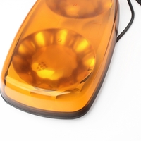 Оранжева 12-24V Лед Led Аварийна Сигнална Лампа Маяк Буркан с Магнит 35W За Пътна Помощ Платформа и др.