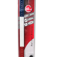 Светещ лед бар 60 cm 45 LED 12V - 24V синьо-бяло-червено FR France Croatia Holland флаг знаме Франция Хърватска Холандия