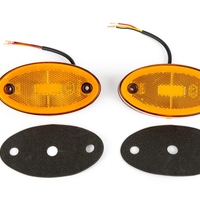 LED Светодиоден Габарит, 116mm x 60mm, Оранжев, Жълт, Неон Ефект, Три Функции,12V-24V