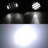 Комплект от 2бр. универсален 7 инча 18см ЛЕД LED фар лампа халоген 12V-24V къси/дълги с DRL дневни светлини бяло 8000lm за АТВ джип мотоциклет камион трактор и др.